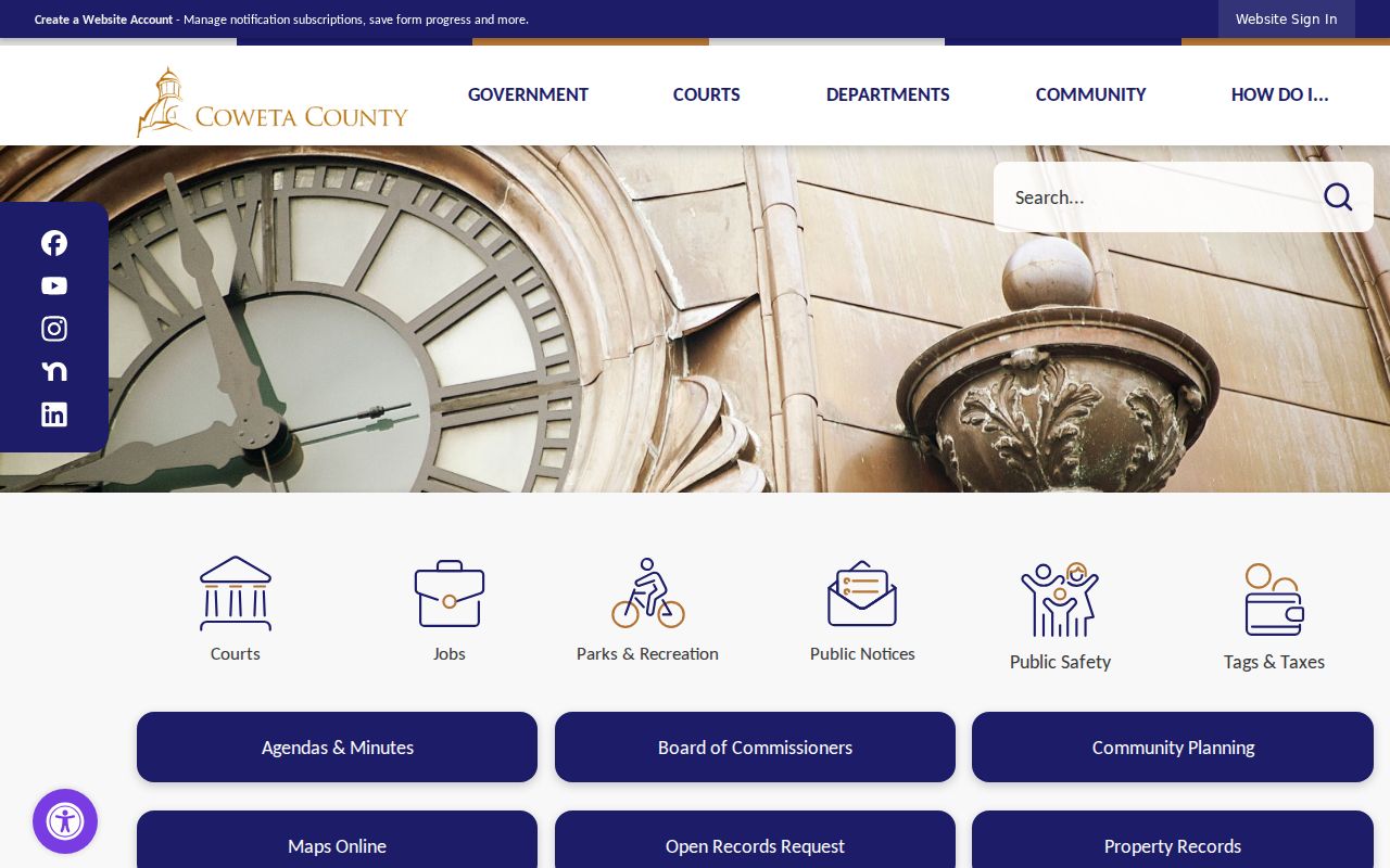 Official Coweta County government records and department directory