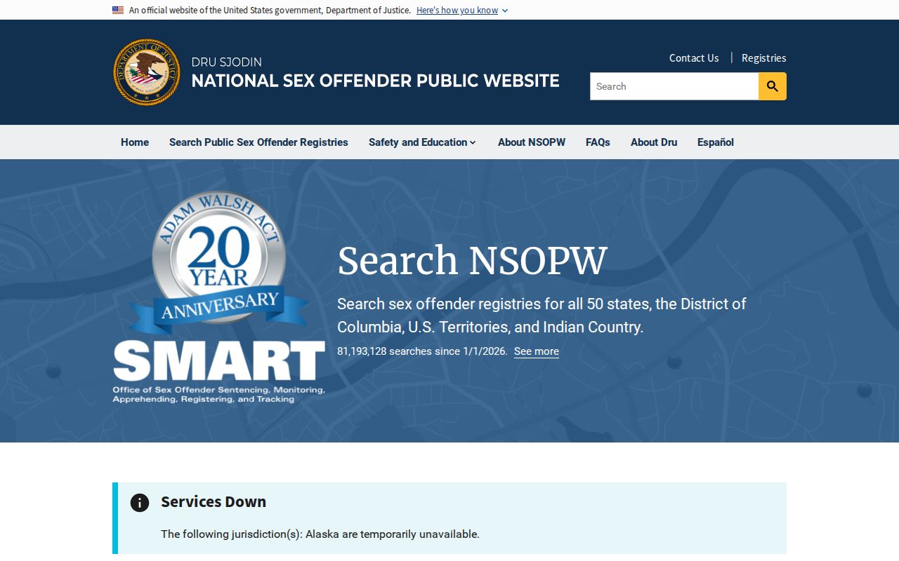Coweta County sex offender check using the national registry search